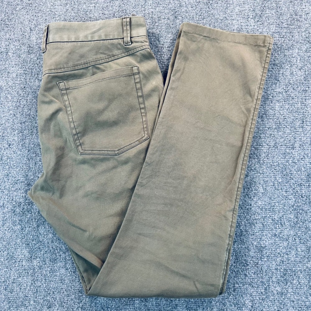 Buck Mason Sueded Cotton Blend Broken Twill Chino Pants Men's 30x30 Olive Green